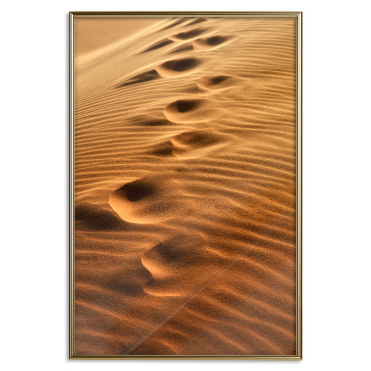 Wall Poster Footprints in the Sand - a desert dune landscape in shades of orange 116509 additionalImage 16