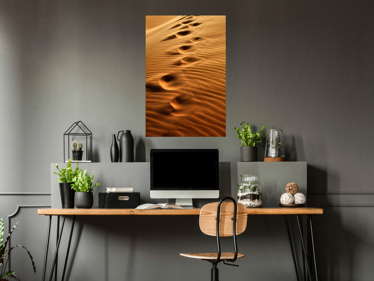 Wall Poster Footprints in the Sand - a desert dune landscape in shades of orange 116509 additionalImage 17