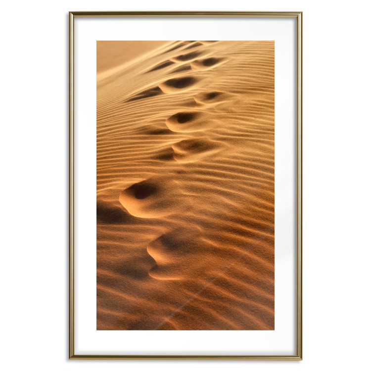 Wall Poster Footprints in the Sand - a desert dune landscape in shades of orange 116509 additionalImage 14
