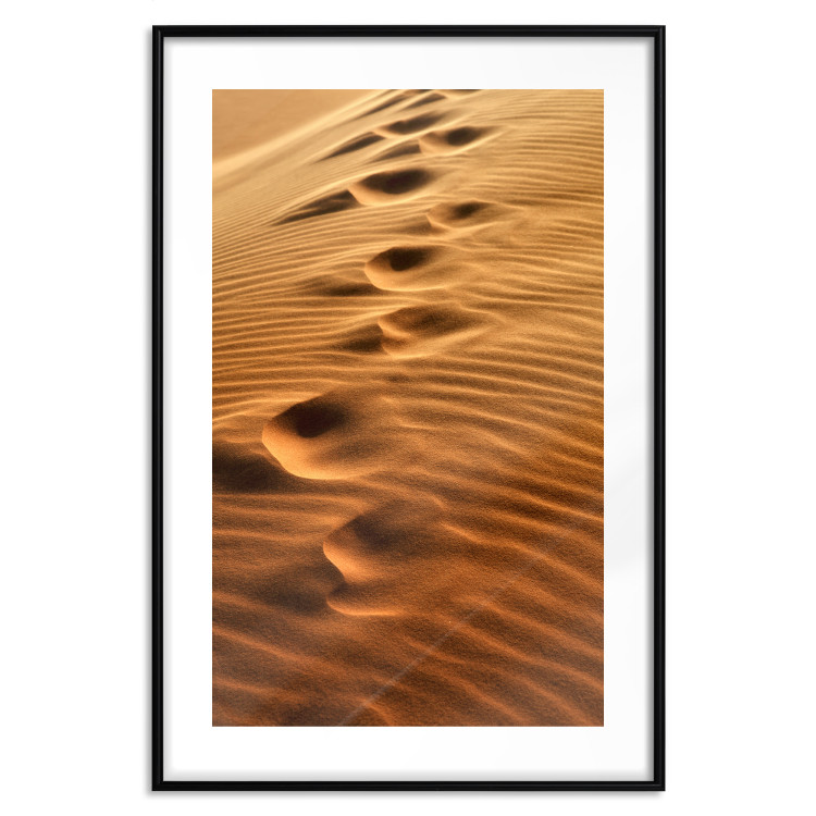 Wall Poster Footprints in the Sand - a desert dune landscape in shades of orange 116509 additionalImage 15