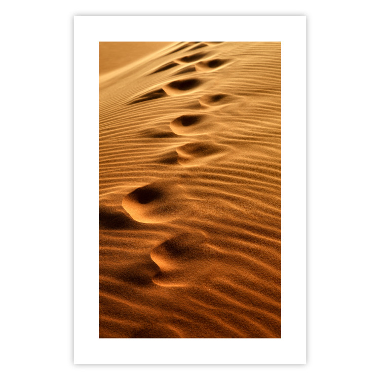 Wall Poster Footprints in the Sand - a desert dune landscape in shades of orange 116509 additionalImage 19