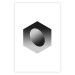 Poster Egg in Hexagon - black and white composition in geometric shapes 116609 additionalThumb 25