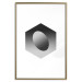 Poster Egg in Hexagon - black and white composition in geometric shapes 116609 additionalThumb 14