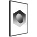 Poster Egg in Hexagon - black and white composition in geometric shapes 116609 additionalThumb 12