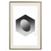 Poster Egg in Hexagon - black and white composition in geometric shapes 116609 additionalThumb 19