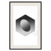Poster Egg in Hexagon - black and white composition in geometric shapes 116609 additionalThumb 18