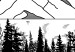 Canvas Mountain land - Minimalist black and white Mountain landscape with an inscription in English 117509 additionalThumb 4