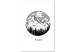 Canvas Mountain land - Minimalist black and white Mountain landscape with an inscription in English 117509