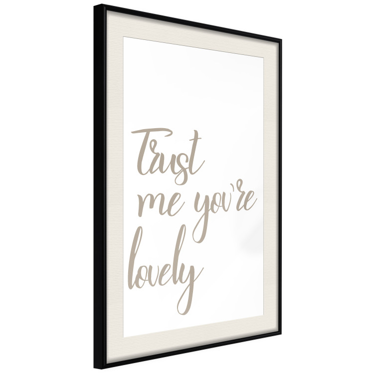 Wall Poster Trust me you're lovely - simple composition with English inscriptions 117909 additionalImage 13