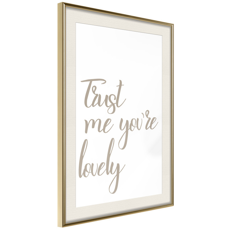 Wall Poster Trust me you're lovely - simple composition with English inscriptions 117909 additionalImage 14