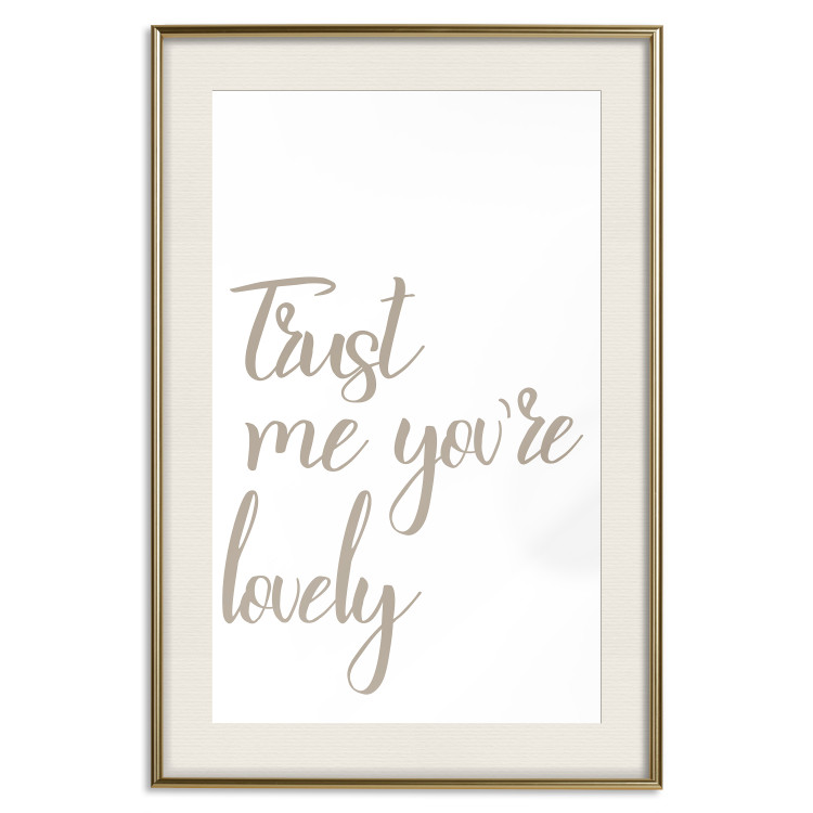 Wall Poster Trust me you're lovely - simple composition with English inscriptions 117909 additionalImage 19