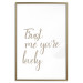 Wall Poster Trust me you're lovely - simple composition with English inscriptions 117909 additionalThumb 14