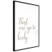 Wall Poster Trust me you're lovely - simple composition with English inscriptions 117909 additionalThumb 12