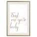 Wall Poster Trust me you're lovely - simple composition with English inscriptions 117909 additionalThumb 19
