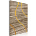 Canvas Golden streams - abstract background with lines with golden ribbons 119109 additionalThumb 2
