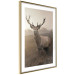 Poster Sepia Deer - autumn landscape with an animal amid field grass 119209 additionalThumb 6