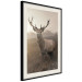 Poster Sepia Deer - autumn landscape with an animal amid field grass 119209 additionalThumb 3