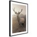Poster Sepia Deer - autumn landscape with an animal amid field grass 119209 additionalThumb 11
