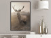 Poster Sepia Deer - autumn landscape with an animal amid field grass 119209 additionalThumb 5