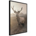 Poster Sepia Deer - autumn landscape with an animal amid field grass 119209 additionalThumb 12
