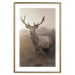 Poster Sepia Deer - autumn landscape with an animal amid field grass 119209 additionalThumb 14