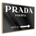 Wall Poster Prada in Black - white English fashion brand name on a black background 122309 additionalThumb 14