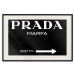 Wall Poster Prada in Black - white English fashion brand name on a black background 122309 additionalThumb 18