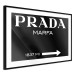Wall Poster Prada in Black - white English fashion brand name on a black background 122309 additionalThumb 13
