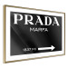 Wall Poster Prada in Black - white English fashion brand name on a black background 122309 additionalThumb 6
