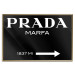 Wall Poster Prada in Black - white English fashion brand name on a black background 122309 additionalThumb 16