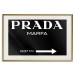 Wall Poster Prada in Black - white English fashion brand name on a black background 122309 additionalThumb 19
