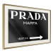 Wall Poster Prada in Black - white English fashion brand name on a black background 122309 additionalThumb 2