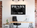 Wall Poster Prada in Black - white English fashion brand name on a black background 122309 additionalThumb 3