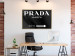 Wall Poster Prada in Black - white English fashion brand name on a black background 122309 additionalThumb 7