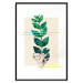 Poster Geometric Nature - abstract plant with leaves on a white background 122609 additionalThumb 20
