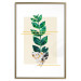 Poster Geometric Nature - abstract plant with leaves on a white background 122609 additionalThumb 14