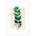 Poster Geometric Nature - abstract plant with leaves on a white background 122609 additionalThumb 17