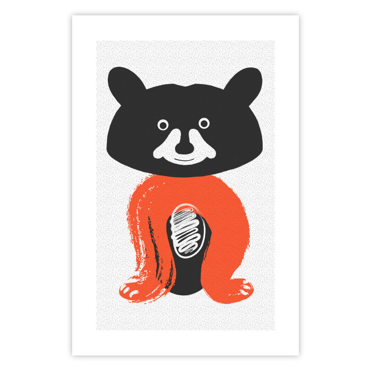 Poster Friendly Mr. Raccoon - funny gray animal with orange legs 122909 additionalImage 19