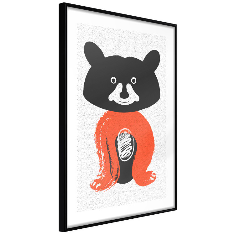 Poster Friendly Mr. Raccoon - funny gray animal with orange legs 122909 additionalImage 11