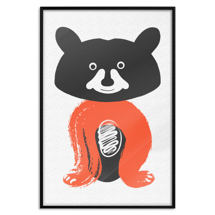 Poster Friendly Mr. Raccoon - funny gray animal with orange legs 122909 additionalImage 18