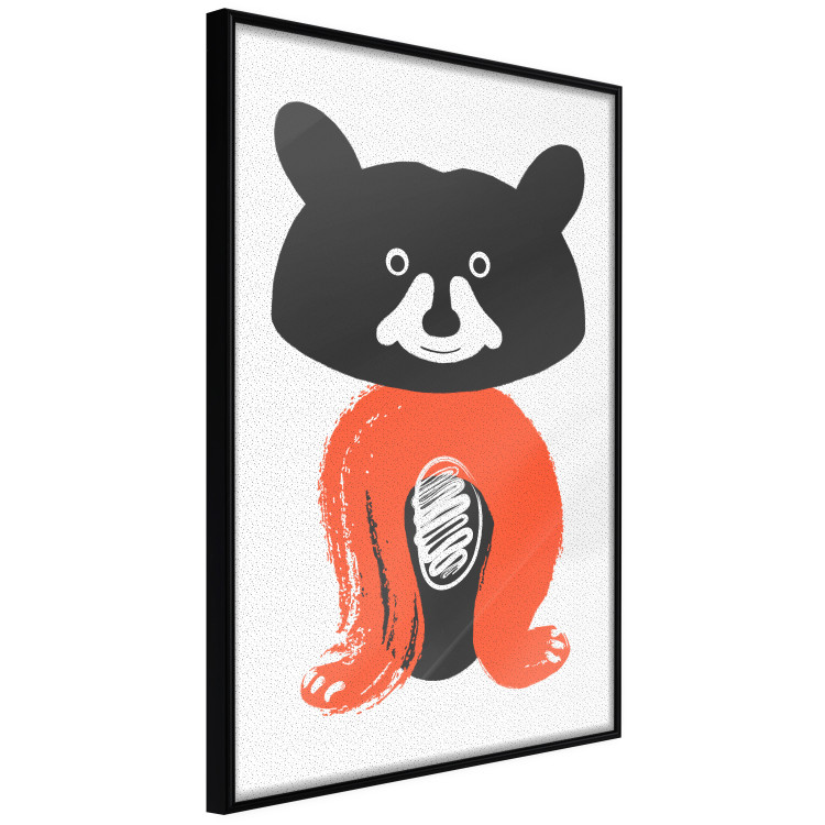 Poster Friendly Mr. Raccoon - funny gray animal with orange legs 122909 additionalImage 10