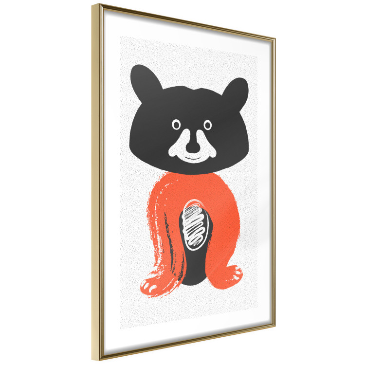 Poster Friendly Mr. Raccoon - funny gray animal with orange legs 122909 additionalImage 6