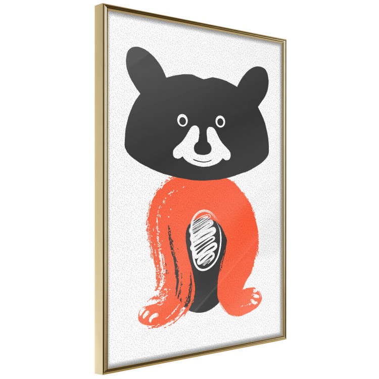 Poster Friendly Mr. Raccoon - funny gray animal with orange legs 122909 additionalImage 12