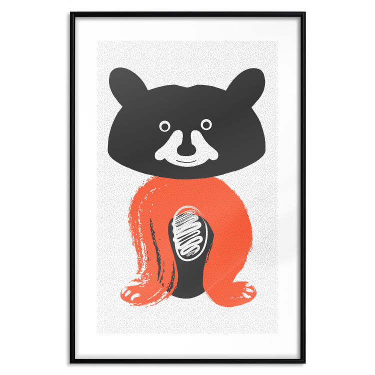 Poster Friendly Mr. Raccoon - funny gray animal with orange legs 122909 additionalImage 15