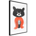 Poster Friendly Mr. Raccoon - funny gray animal with orange legs 122909 additionalThumb 11