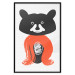 Poster Friendly Mr. Raccoon - funny gray animal with orange legs 122909 additionalThumb 18