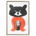 Poster Friendly Mr. Raccoon - funny gray animal with orange legs 122909 additionalThumb 16
