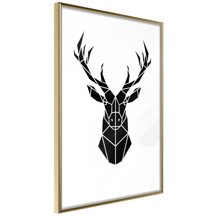 Wall Poster Harmonious Deer - deer figure created from geometric shapes 125109 additionalImage 12