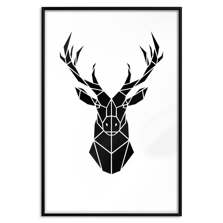 Wall Poster Harmonious Deer - deer figure created from geometric shapes 125109 additionalImage 18