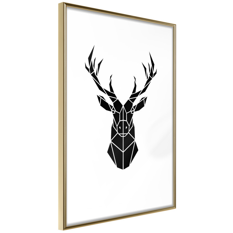 Wall Poster Harmonious Deer - deer figure created from geometric shapes 125109 additionalImage 6